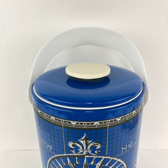 Georges Briard Vintage Nautical Compass Rose Ice Bucket - Picture 3 of 12